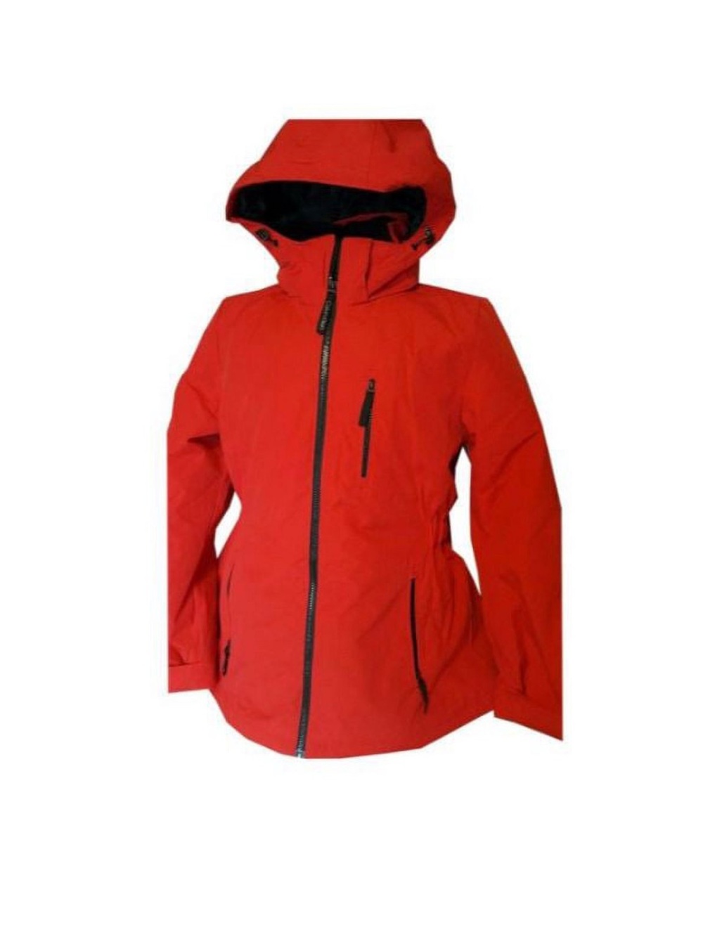 Calvin Klein Womens Large Red Coat All Weather Winter Ski Jacket Full Zip